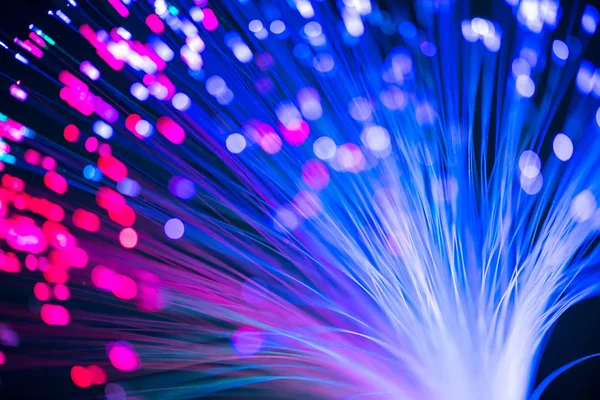 Abstract blurred fiber optic light for network or technology bac — Stock Photo, Image