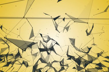 nokta ve çizgi bağlantısı ile soyut çokgen alanı