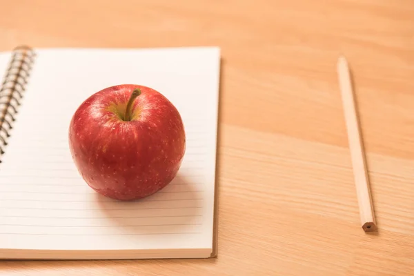 Red Apple Notebook Pencil Royalty Free Stock Images