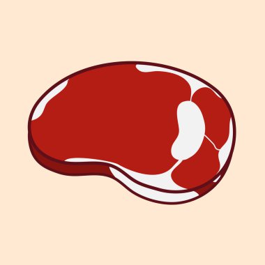 Domuz eti vektör yiyecek tasarımı.