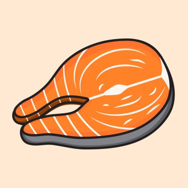 Balık eti vektör yiyecek tasarımı.