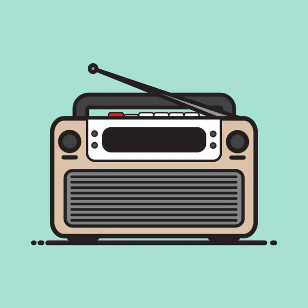 Radio-Vintage Vektor-Cartoon-design. — Stockvektor