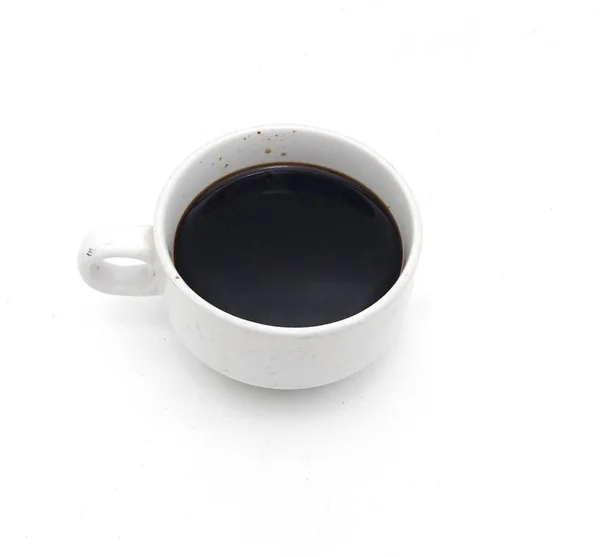 Μαύρο καφέ σε άσπρο φόντο — Φωτογραφία Αρχείου