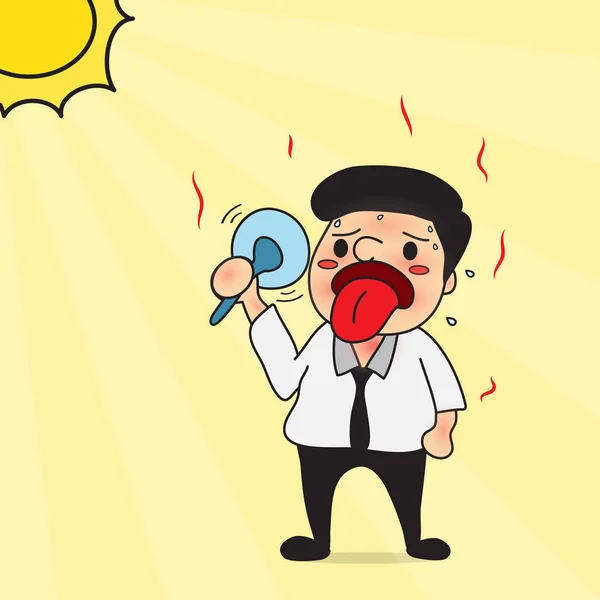 Hete man cartoon design voor de zomer. — Stockvector