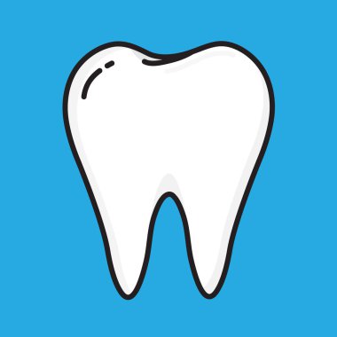 Diş karikatür tasarım vektör.