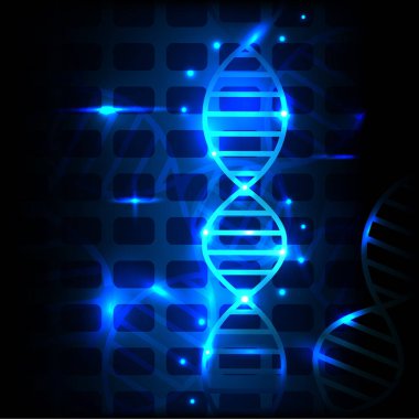 Bilim için DNA tasarlamak teknoloji vektör tasarımı.