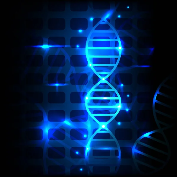 DNA design vetorial de tecnologia abstrata para a ciência . —  Vetores de Stock