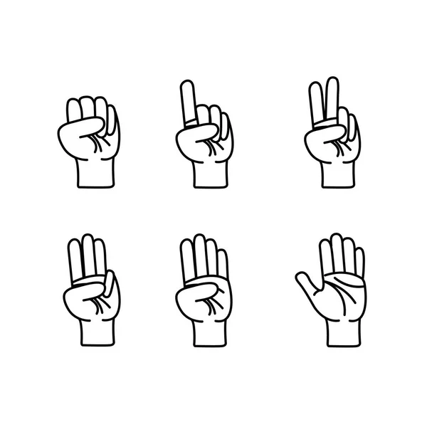 Hand line icon set vektordesign — Stockvektor