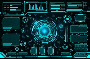 Futuristik bir arayüze teknoloji tasarım.