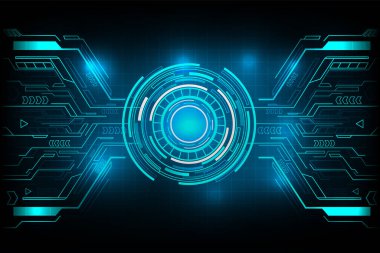 Daire fütüristik teknoloji vektör tasarımı.