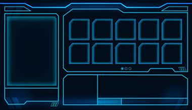 Oyun ekran vektör teknolojisi konsept tasarımı.