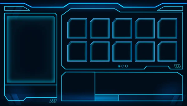 Diseño Concepto Tecnología Vectorial Pantalla Juego — Archivo Imágenes Vectoriales