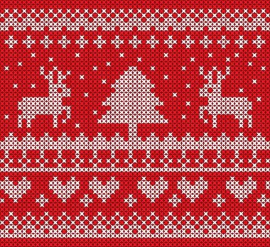 Örme Noel pattern.vector tasarım
