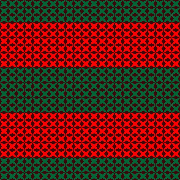 Gebreide Rode Groene Achtergrond Voor Kerstdag — Stockvector