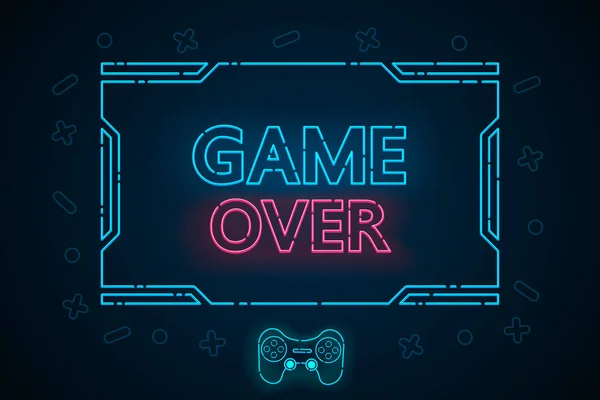 Esports işleri için soyut teknoloji arayüzü vektör tasarımı oyunu bitti.