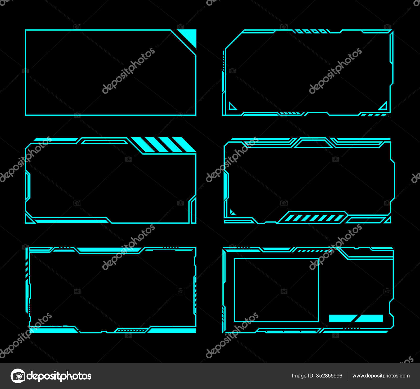Frameset Technology Future Interface Hud — Stock Vector © Atinatstock