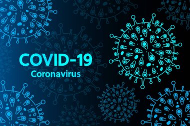 Coronavirus covid-19 soyut arkaplan teknolojisi fütüristik hud. 