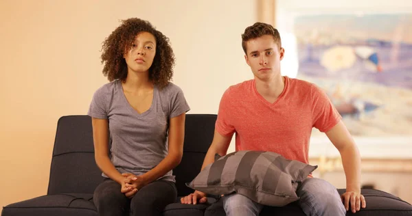 Unhappy Couple Having Therapy Relationship Problems — Stock Photo, Image