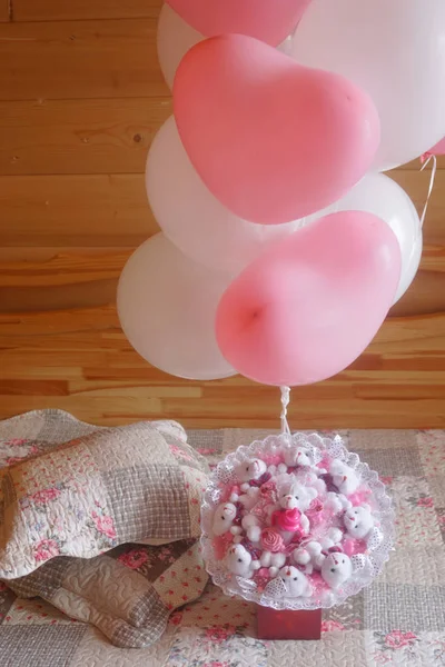 teddy bears for girls, balloons, gift