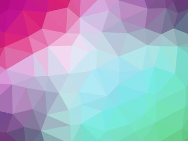 Arka plan yeşil pembe degrade çokgen şeklinde