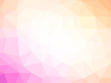 Soyut turuncu pembe degrade çokgen şeklinde arka plan