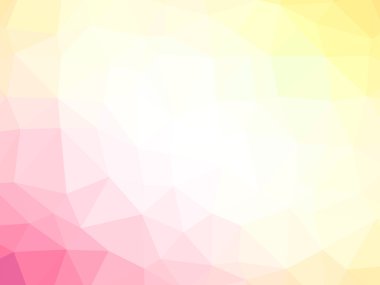 Arka plan soyut pembe sarı beyaz degrade çokgen şeklinde