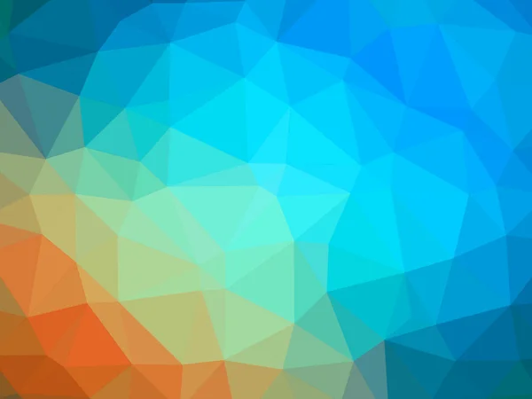 Gökkuşağı turuncu mavi degrade çokgen şeklinde arka plan