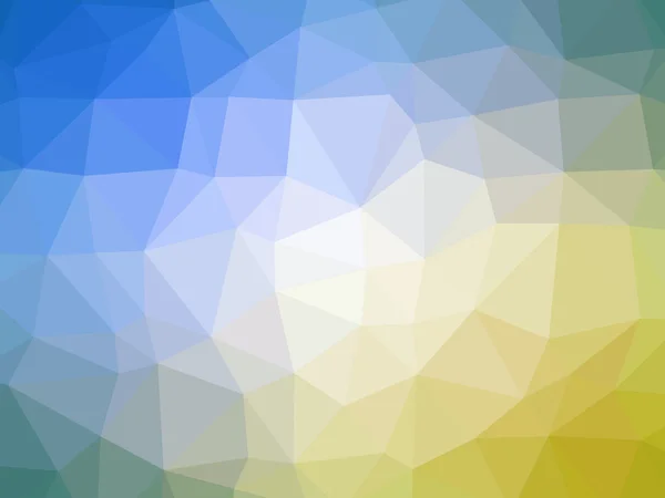 Abstrakter gelb blau grüner Verlauf niedriger polygonförmiger Hintergrund — Stockfoto