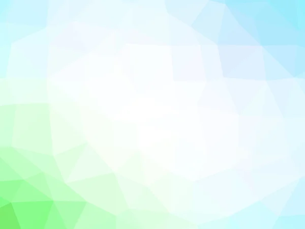 Astratto verde blu bianco gradiente basso poligono a forma di sfondo — Foto Stock