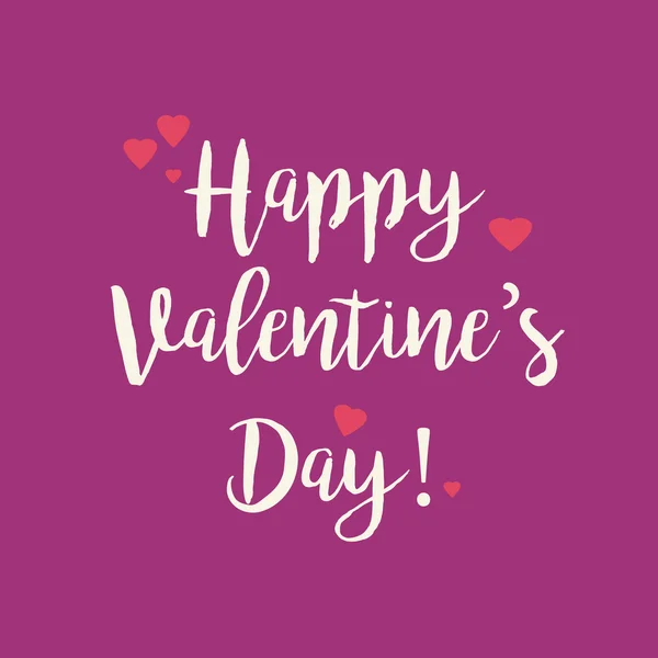 Lila rosa Valentinstag Grußkarte mit rosa Herzen — Stockfoto