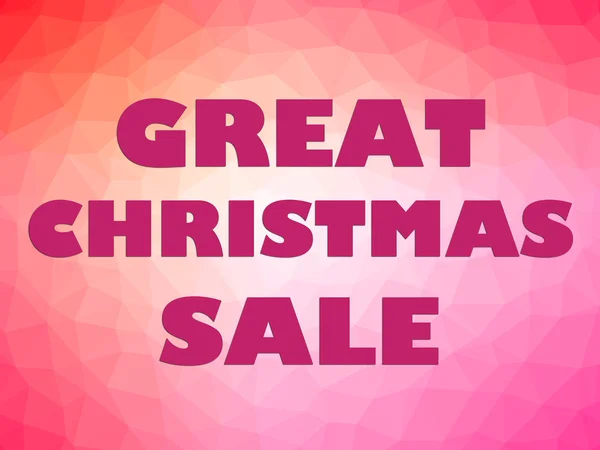 Christmas sale banner pink letters on colorful background — Stock Photo, Image