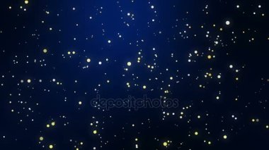 Siyah bir mavi zemin üzerine beyaz sarı sparkles parlayan