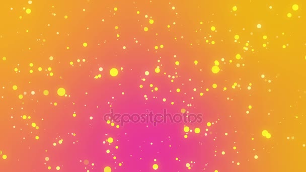 Orange rosa festliga bakgrund med flimrande guld ljus gnistrar — Stockvideo