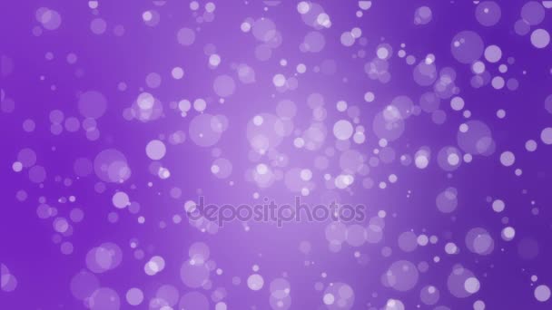 Fond de vacances abstrait violet avec lumières bokeh animées 