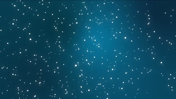 Cielo nocturno estrellas brillantes sobre fondo degradado azul azulado — Vídeos de Stock