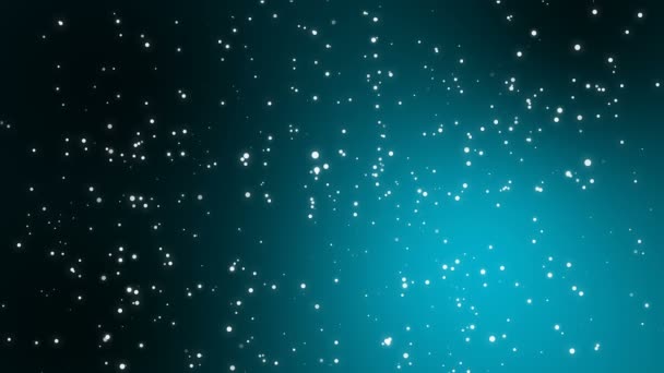 Galaxy Animation With Light Particle Stars On Black Blue Gradient