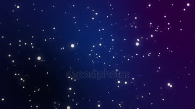 Gece gökyüzünde yıldızlar animasyon tam