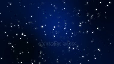 Gece gökyüzünde yıldızlar animasyon tam