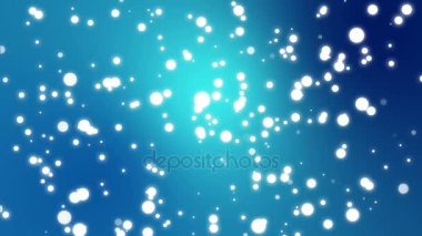 Mavi deniz mavisi arka planda hareketli ışık parçacıkları