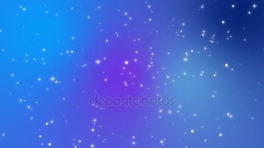 Parlak beyaz ışık parçacıkları bir mavi mor arka plan arasında taşıma