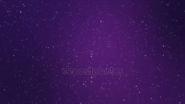 Scintillante notte cielo galassia animato sfondo — Video Stock