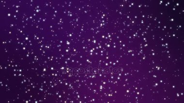 Köpüklü parçacıklar mor bir arka plan üzerinde titreşen