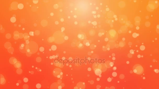 Krásné oranžové žhnoucí bokeh pozadí — Stock video