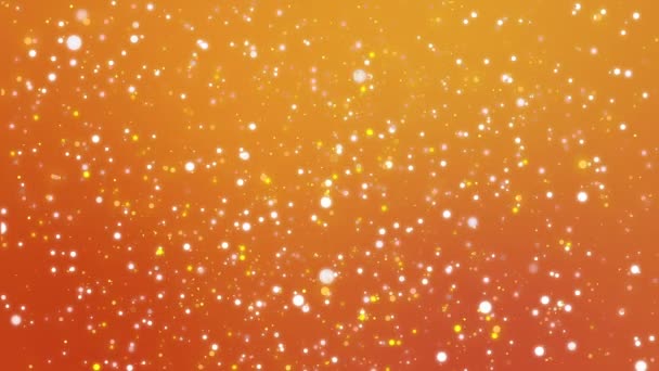 Sprankelend oranje glitter achtergrond — Stockvideo