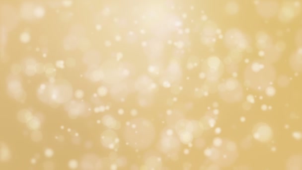 Glowing animated golden bokeh background — Stock Video