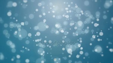 Animasyonlu mavi bokeh arka plan parlak