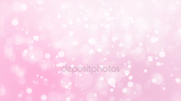 Романтический светло-розовый фон боке — стоковое видео