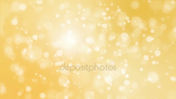 Glühender goldener Bokeh-Hintergrund — Stockvideo