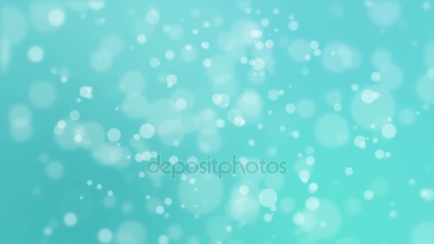 Achtergrond van de turquoise blauwe bokeh — Stockvideo