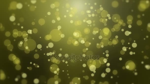 Bokeh Hintergrund mit goldenen Teilchen — Stockvideo